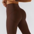 brown High Waist Leggings for Yoga