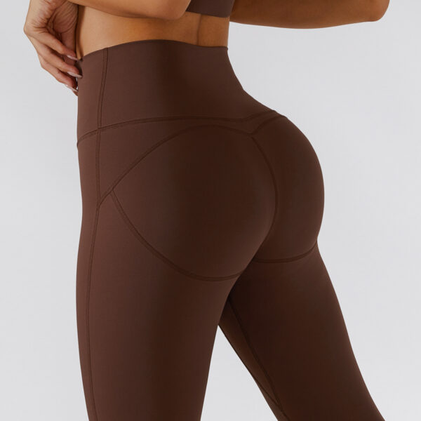 brown High Waist Leggings for Yoga
