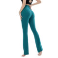 High-Waisted Yoga Pants Wide Leg GREEN