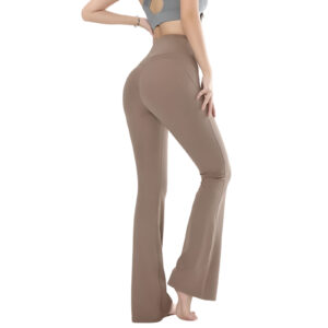 High-Waisted Yoga Pants Wide LegHigh-Waisted Yoga Pants Wide Leg BROWN