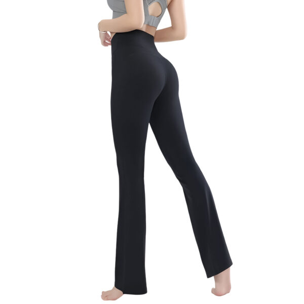 High-Waisted Yoga Pants Wide Leg BLACK