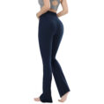 High-Waisted Yoga Pants Wide Leg BLUE HEAVY